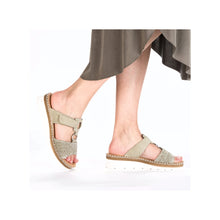 Afbeelding in Gallery-weergave laden, RIEKER DAMES SLIPPER MET KLEVERS SCHILFF
