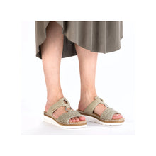 Afbeelding in Gallery-weergave laden, RIEKER DAMES SLIPPER MET KLEVERS SCHILFF
