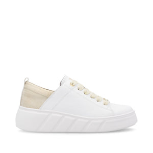 RIEKER SNEAKER MET UITNEEMBAAR VOETBED WIT